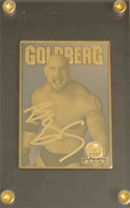 1999 WCW Goldberg 24K Gold Mini Card Authentic Images